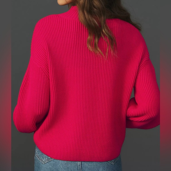 Anthropologie pink Maeve Easy Pullover Sweater size S - Picture 3 of 4